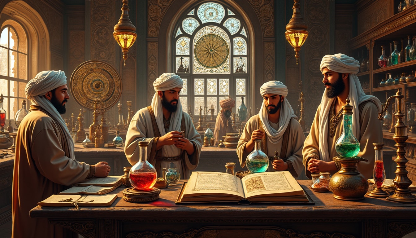 découvrez l'alchimie arabe à travers les savants qui ont transmis et transformé cet art ancien, mêlant science, philosophie et mysticisme pour façonner la connaissance.