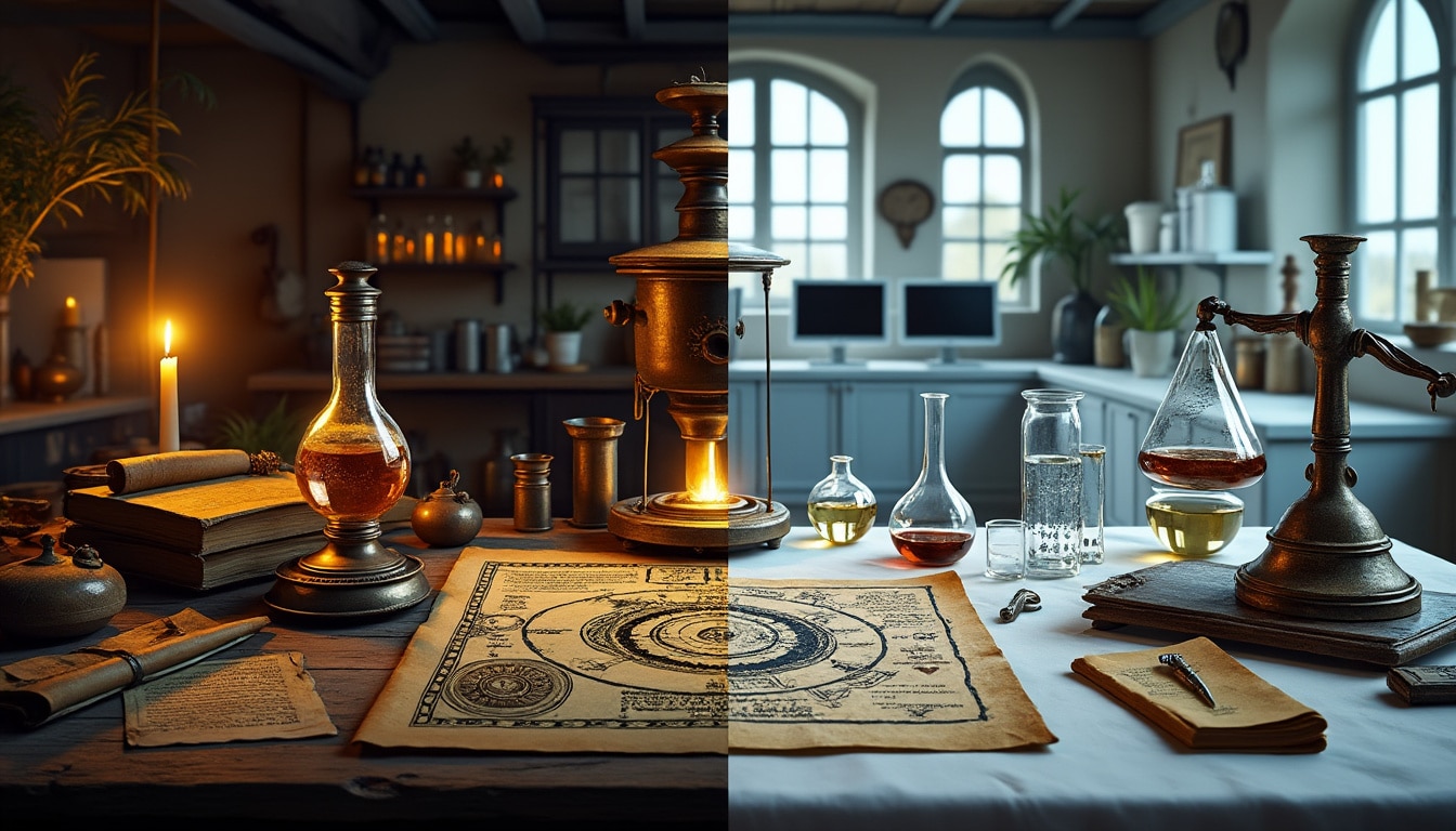 découvrez l'évolution de l'historiographie de l'alchimie et comment les perceptions de cette discipline mystérieuse ont changé au fil du temps.