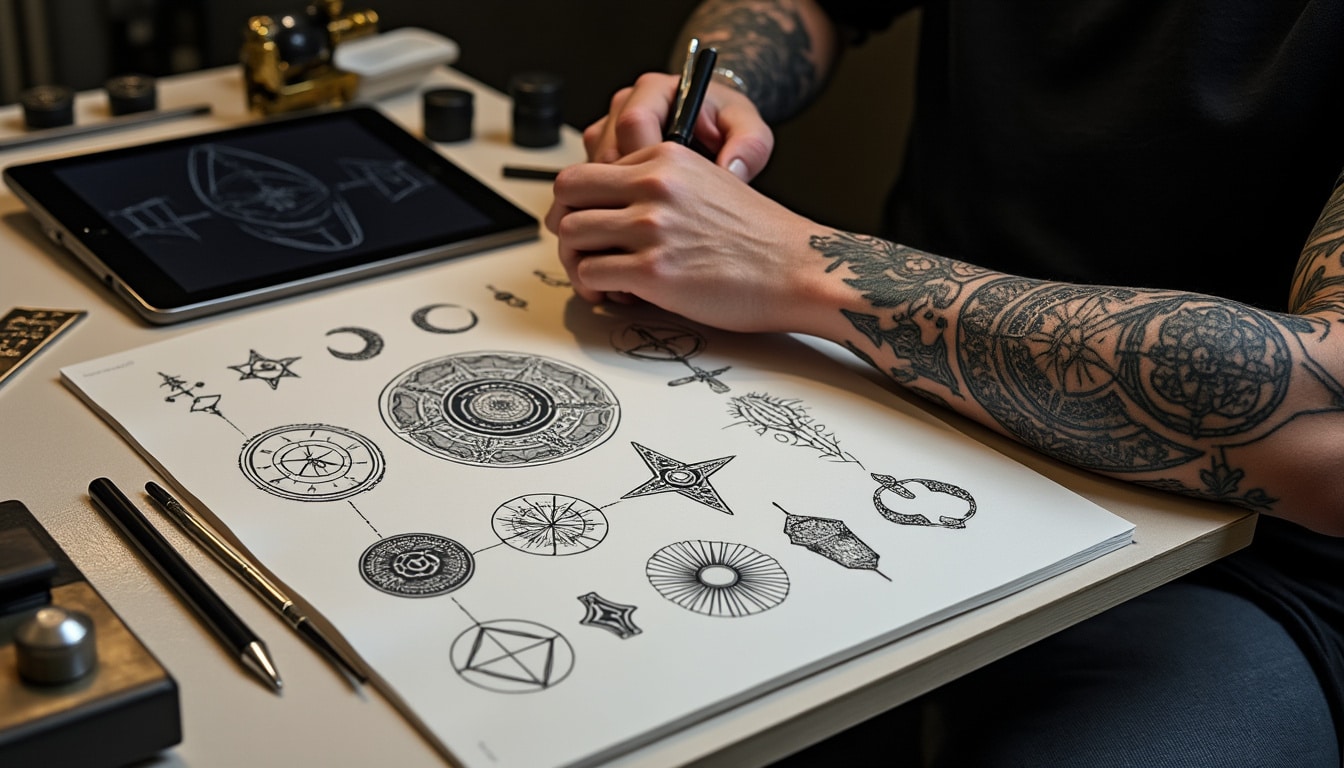 découvrez comment les symboles alchimiques inspirent le design et le tatouage contemporains, entre héritage ésotérique, esthétique et expression personnelle.